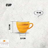 Wilmax Espressotasse, 75 ml, Gelb, Porzellan, WL-669433/A